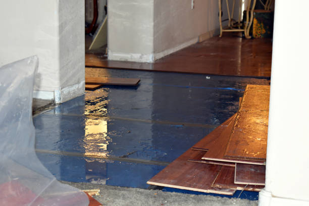 Professional Emergency Water Damage Restoration technician working in Brokaw, WI